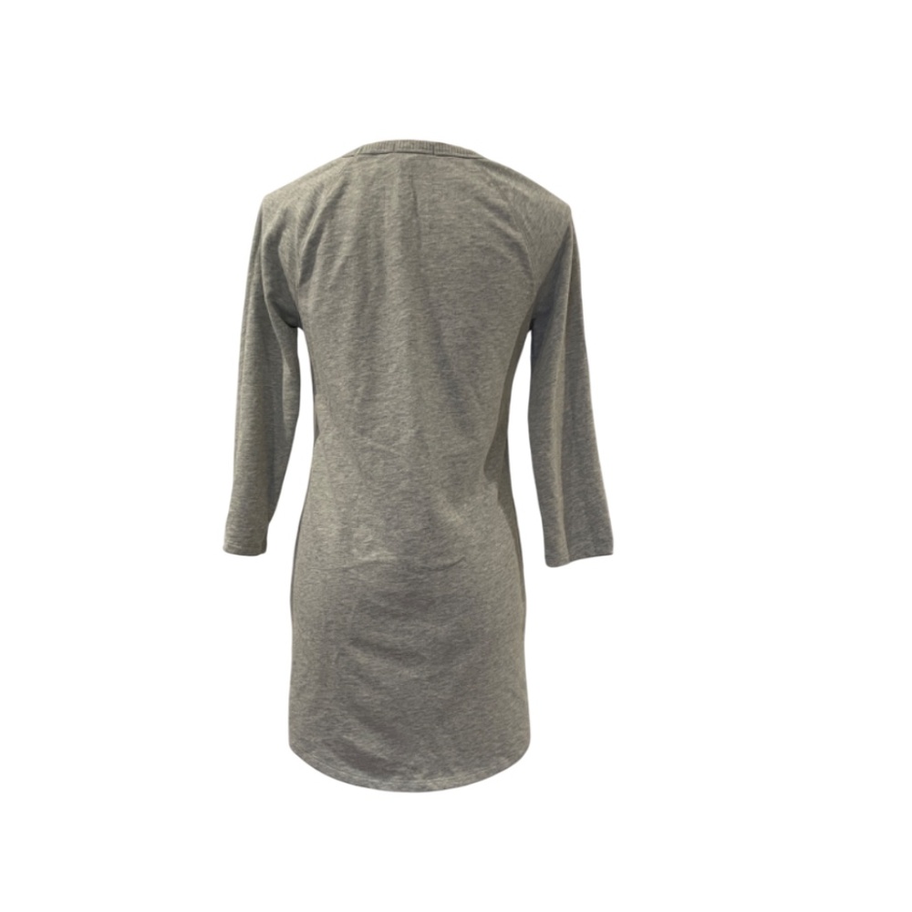 Nwot Gap Basic Gray Knit Sweatshirt Mini Dress Wi… - image 3